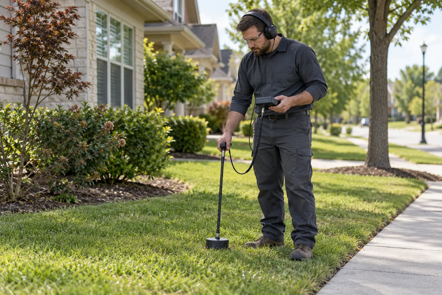 Water line leak detection illustration