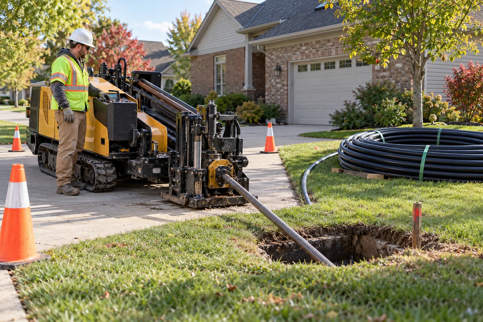 Water line replacement illustration